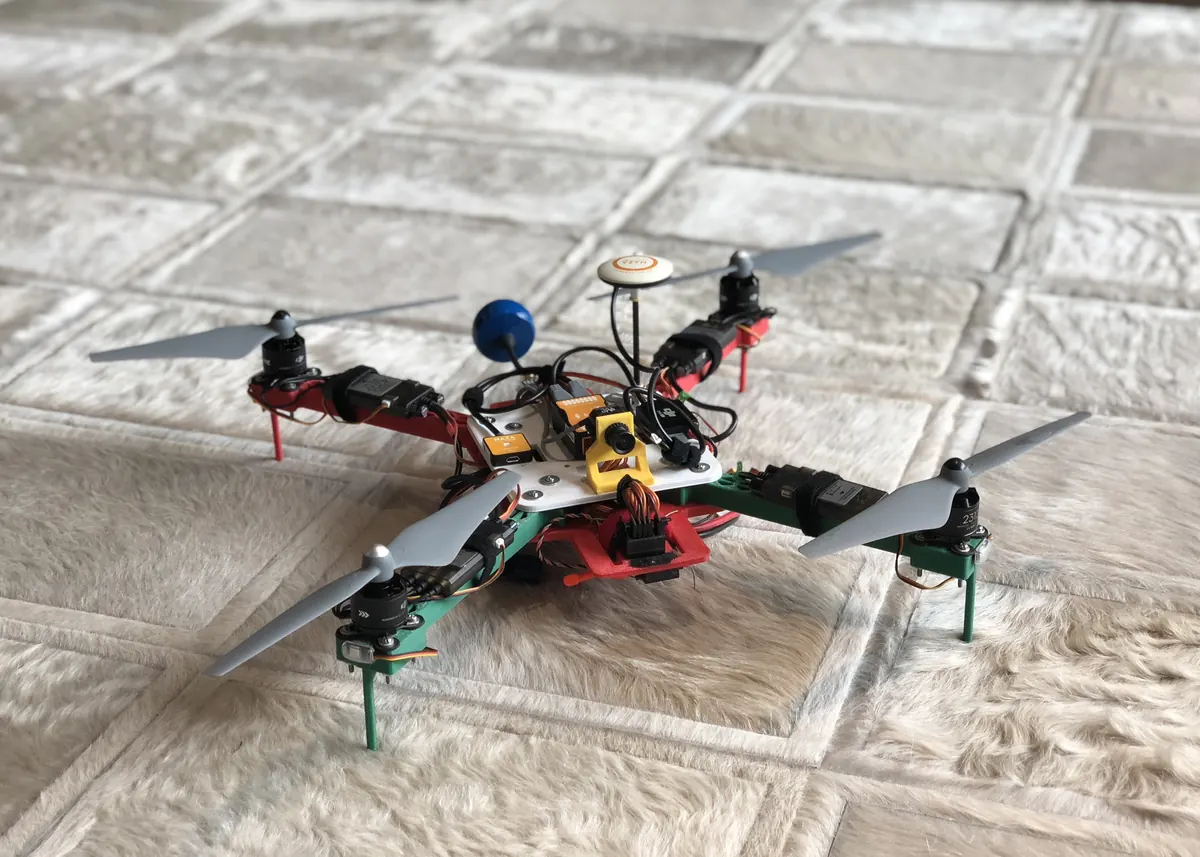 Quadcopter on a 3D-printed frame